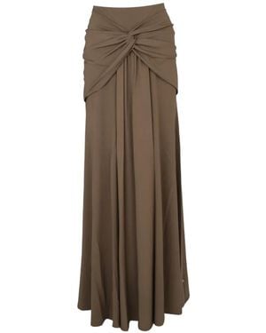 Roland Mouret Twist-Detail Draped Maxi Skirt - Natural