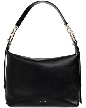 Furla Small Tonie Leather Tote Bag - Black