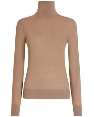 Dolce & Gabbana Rollkragenpullover Aus Kaschmir - Natur