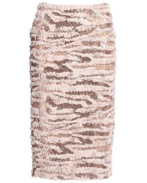 Elie Saab Sequin-Embellished Ruffled Midi Skirt - Pink