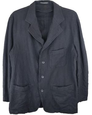 Y's Yohji Yamamoto Felted Three-Pocket Blazer - Blue