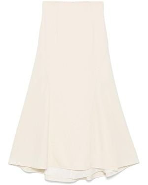 Del Core Fishtail Midi Skirt - Natural