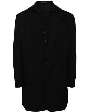 Yohji Yamamoto Blazer Con Inserti - Nero