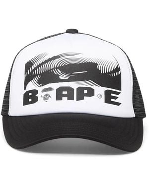 A Bathing Ape Bape Baseballkappe Aus Mesh - Schwarz