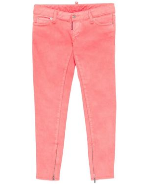 DSquared² Vaqueros Con Bajos Con Cremallera - Rosa