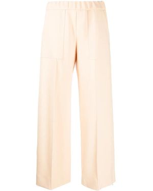 Jil Sander Wide-Leg Wool Trousers - Natural