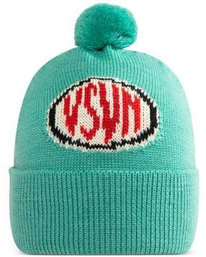 Visvim Intarsia-Logo Beanie - Green