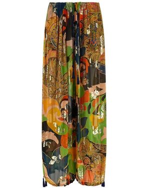 Etro Paisley-Print Palazzo Pants - Orange