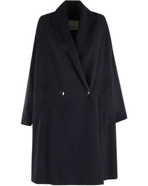 Isabel Marant Doppelreihiger Elisa Mantel mit Schalrevers - Blau