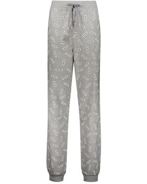 Moschino All-Over Logo-Print Trousers - Grey