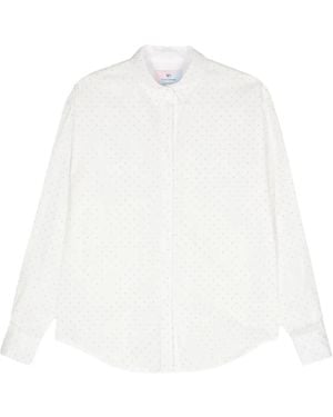 Chiara Ferragni Rhinestone-Embellished Long-Sleeve Shirt - White