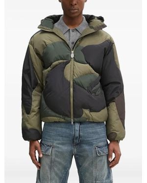 A Bathing Ape Camouflage-Pattern Quilted Jacket - Grey