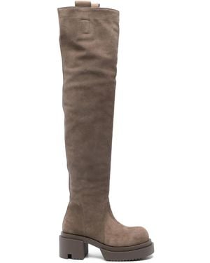 Rick Owens 70Mm Wader Bogun Over-The-Knee Boots - Brown
