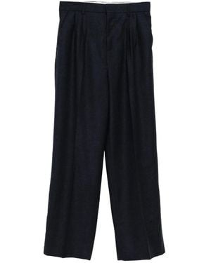 Lacoste Pantalon En Laine - Bleu