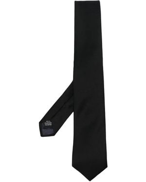 Tagliatore Plain Tie - Black