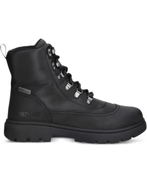Moon Boot Bikerstiefel Aus Nylon - Schwarz