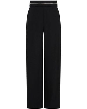 Dion Lee Zipped Wool Straight-Leg Pants - Black