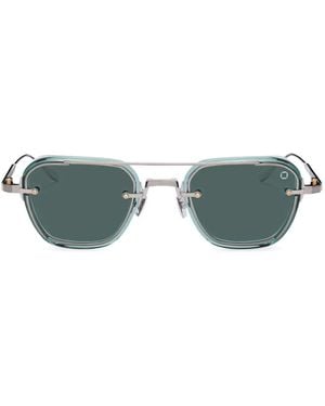 Akoni Jura Geometric-Frame Sunglasses - Green