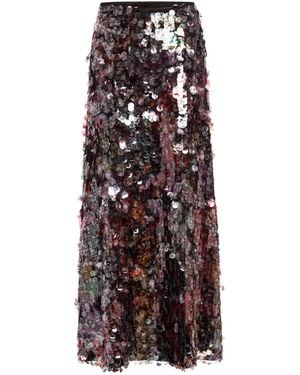 Marie Oliver Jupe Longue Odessa À Sequins - Noir