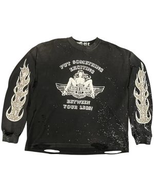 Secnd Slf Masato Kawajo Distressed Long-Sleeve T-Shirt - Black