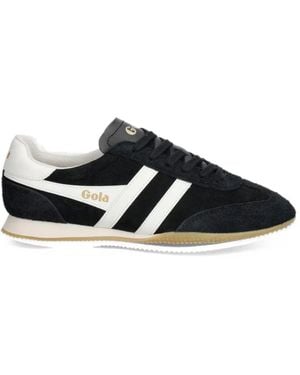 Gola Sprinter Suede-Panelled Trainers - Black