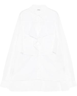 Limi Feu Camisa Con Panel Cuadrado - Blanco