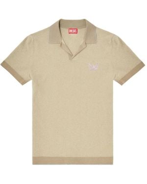 DIESEL Besticktes T-Shirt - Natur