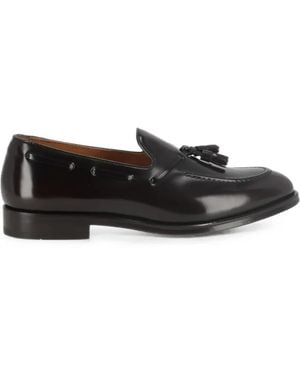 Doucal's Tassel-Detail Loafers - Black