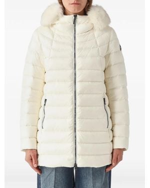 Colmar Fur-Trim Hooded Quilted Jacket - Natural