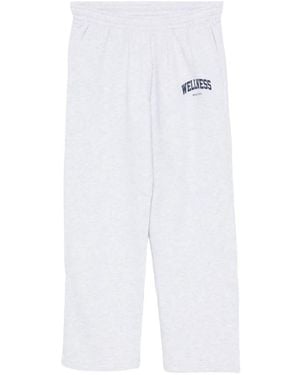 Sporty & Rich Wellness Logo-Print Track Trousers - White