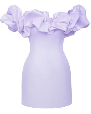 POST MERIDIEM Meringue Mini Dress - Purple