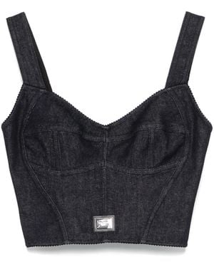 Dolce & Gabbana Denim Corset Top - Blue