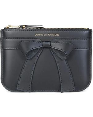 Comme des Garçons Bow-Detail Wallet - Gray