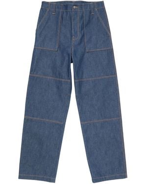 Acne Studios Belted Wide-Leg Trousers - Blue