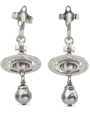 Vivienne Westwood Pendientes Aleksa Con Perla - Blanco