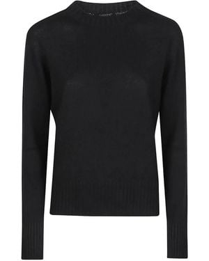 Aragona Fein Gestrickter Kaschmirpullover - Schwarz