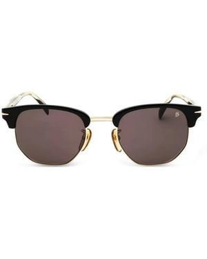 David Beckham Square-Frame Sunglasses - Metallic
