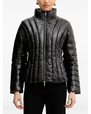 ARMANI EXCHANGE Funnel-Neck Quilted Jacket - Black