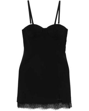 Patrizia Pepe Lace-Trim Sheath Mini Dress - Black