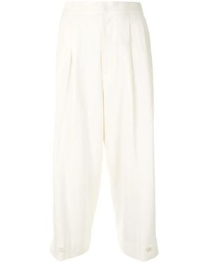 Y's Yohji Yamamoto Pantalon Cigarette Crop - White