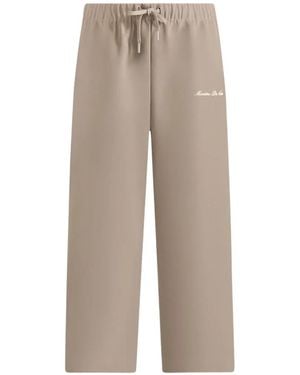 Manière De Voir Signature Piped Track Trousers - Natural