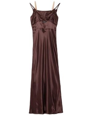 Miu Miu Long Satin Dress - Purple