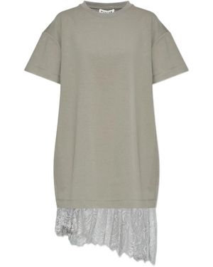 Munthe Robe Bordée De Dentelle À Coupe Courte - Grey