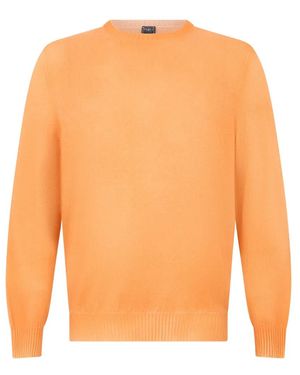 Fedeli Crew-Neck Cashmere Jumper - Orange