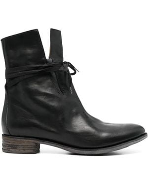 A Diciannoveventitre Cordovan レザーブーツ - ブラック