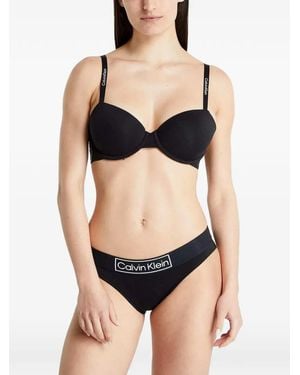 Calvin Klein Bh Met Logoprint - Zwart