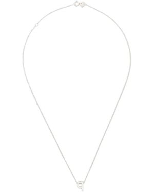 Le Gramme Collier À Pendentif À Design D'Initiale - White