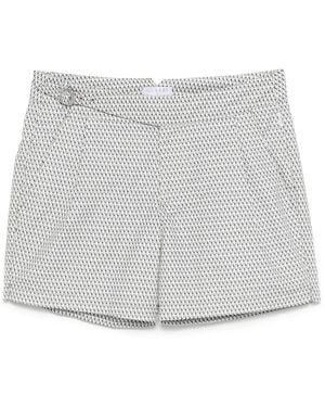 Gusari Badeshorts Mit London-Print - Grau