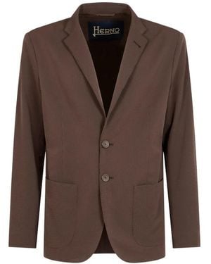 Herno Two-Button Jacket - Brown
