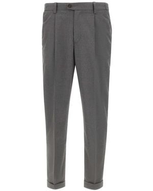 Devore Pleated Pants - Gray